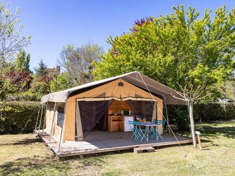 TENTE 5 personnes - Tente Nature Lodge - 2 chambres - Cuisine  – Salle de bain TENTE 5 personnes - Tente Nature Lodge - 2 chambres - Cuisine  – Salle de bain