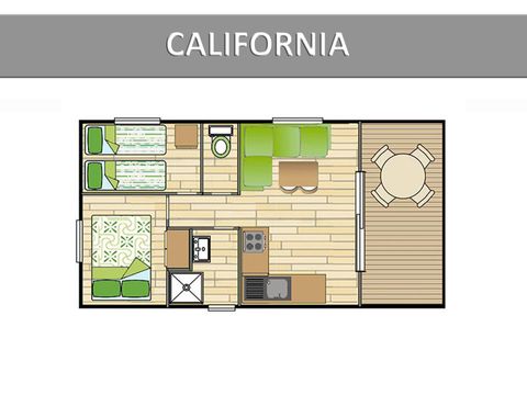 MOBILHOME 4 personnes - CALIFORNIA ECO