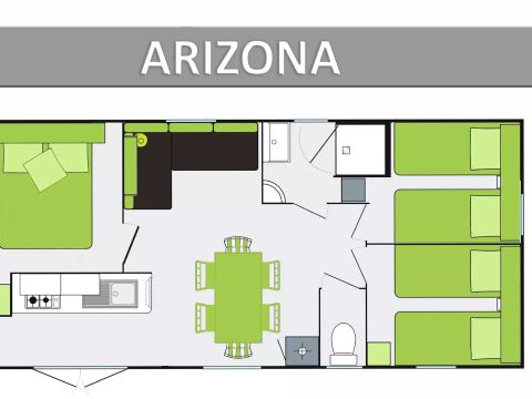 MOBILHOME 6 personnes - Arizona Standard 4 Pièces 6 Personnes Climatisé MOBILHOME 6 personnes - Arizona Standard 4 Pièces 6 Personnes Climatisé