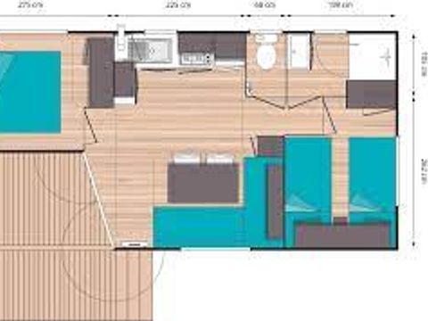 MOBILHOME 5 personnes - MH2 O'HARA 784T 4/5 places