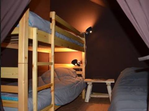 Tente en toile et en bois 7 personnes - Lodge Crusoé