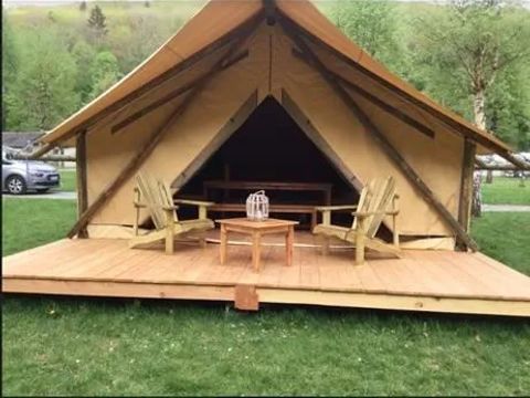 Tente en toile et en bois 7 personnes - Lodge Crusoé