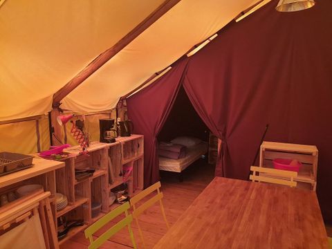 Tente en toile et en bois 7 personnes - Lodge Crusoé