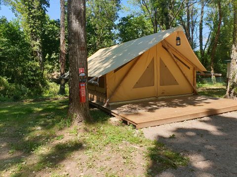Tente en toile et en bois 7 personnes - Lodge Crusoé