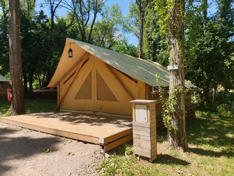 Tente en toile et en bois 7 personnes - Lodge Crusoé