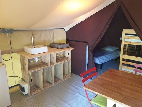 Tente en toile et en bois 5 personnes - Lodge Cabanon Classic