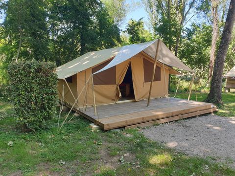 Tente en toile et en bois 5 personnes - Lodge Cabanon Classic