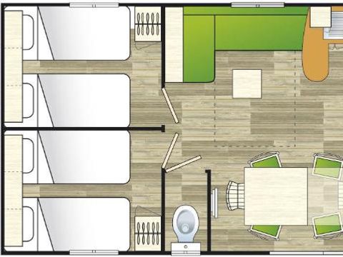 MOBILHOME 6 personnes - Super Cordelia 3 chambres - 5/6 pers.