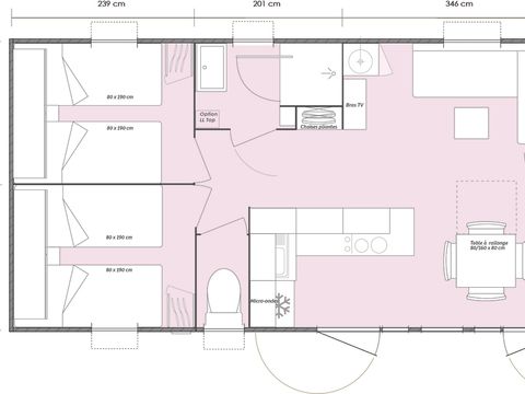 MOBILHOME 6 personnes - CIELA CONFORT LUXE - 3 chambres