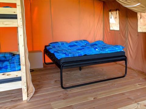 TENTE TOILE ET BOIS 4 personnes - Tente Safari avec salle de bain privé
