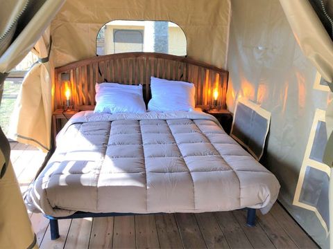 Tente en toile et en bois 5 personnes - Lodge Bali avec sanitaires