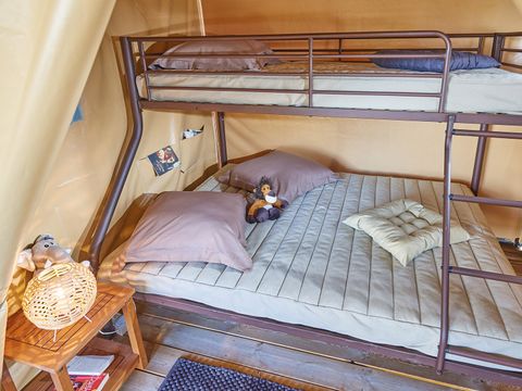 Tente en toile et en bois 5 personnes - Lodge Bali avec sanitaires