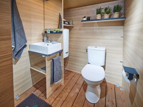 TENTE TOILE ET BOIS 5 personnes - Lodge Bali avec sanitaires