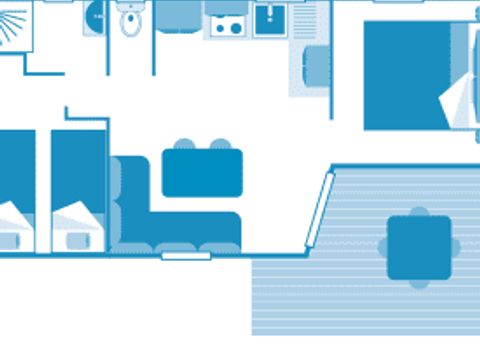 MOBILHOME 4 personnes - Cottage Noisette 4p 2ch 1sdb ***