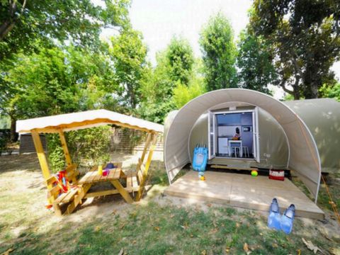 Tente en toile et en bois 4 personnes - Coco sweet 2 chambres 4 personnes