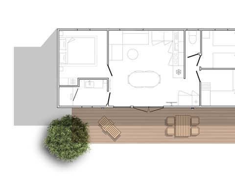 MOBILHOME 6 personnes - Ciela Confort XL - 3 chambres