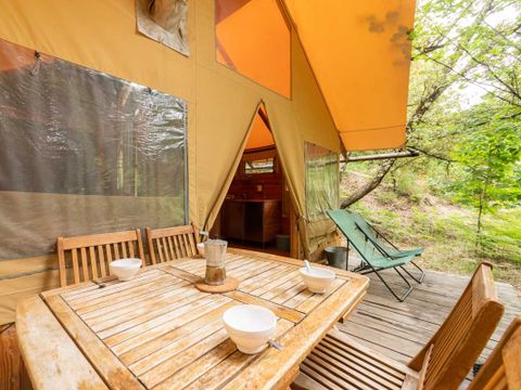 TENTE TOILE ET BOIS 5 personnes - Cabane
