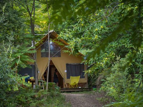 TENTE TOILE ET BOIS 5 personnes - Cabane