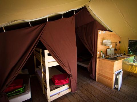 TENTE TOILE ET BOIS 5 personnes - Safari