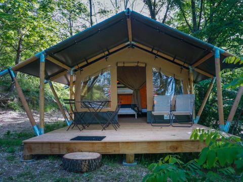 TENTE TOILE ET BOIS 4 personnes - Baroudeur (sans salle de bain privative)