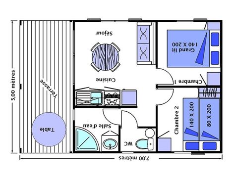 CHALET 5 personnes -  Prestige 5 Pers. 25m² + 10m2