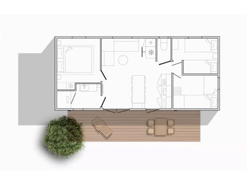 MOBILHOME 6 personnes - Lodge Sunêlia Luxe 3 ch