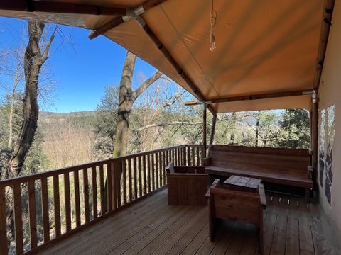 Tente en toile et en bois 5 personnes - Tente Lodge Prestige Plus 2 Ch - 5 Pers