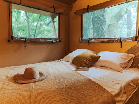 Tente en toile et en bois 5 personnes - Tente Lodge Prestige Plus 2 Ch - 5 Pers