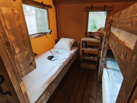 Tente en toile et en bois 5 personnes - Tente Lodge Prestige Plus 2 Ch - 5 Pers