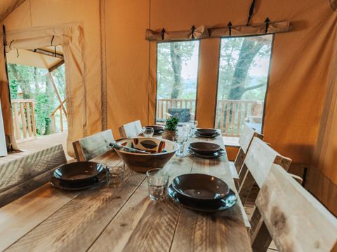 TENTE TOILE ET BOIS 5 personnes - Tente Lodge Prestige Plus 2 Ch - 5 Pers