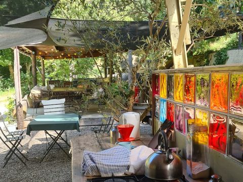 TENTE TOILE ET BOIS 3 personnes - Shimoni - 16 m² + terrasse 12 m²