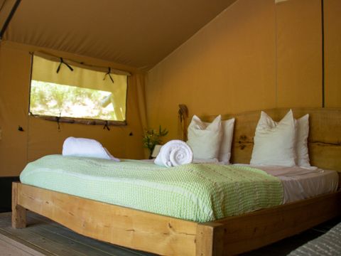 TENTE TOILE ET BOIS 3 personnes - Shimoni - 16 m² + terrasse 12 m²