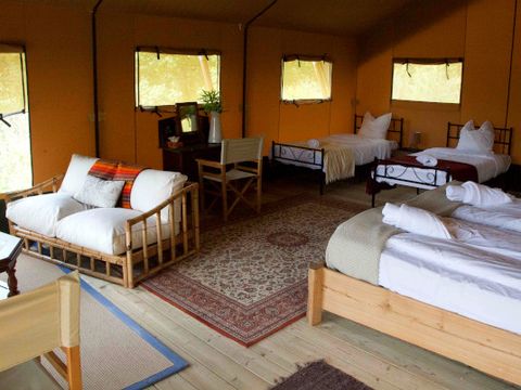 TENTE TOILE ET BOIS 5 personnes - Lodge Meru - 35 m² + terrasse 15 m²