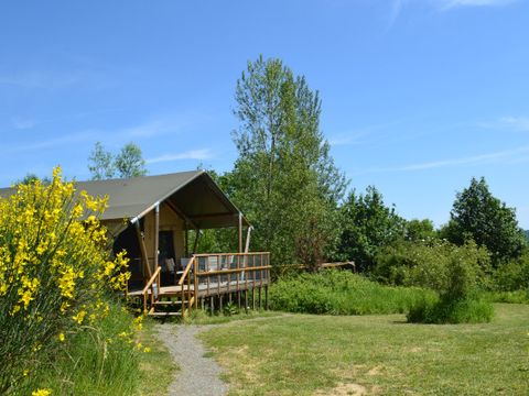 TENTE TOILE ET BOIS 7 personnes - Tente Lodge Mont Kenya - 35 m² + 7.5 m² + terrasse 15 m²