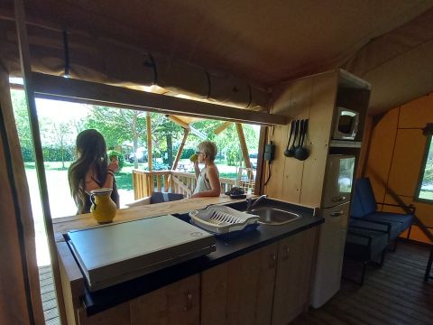 TENTE TOILE ET BOIS 6 personnes - Lodge