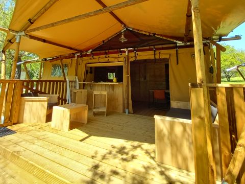 TENTE TOILE ET BOIS 6 personnes - Lodge