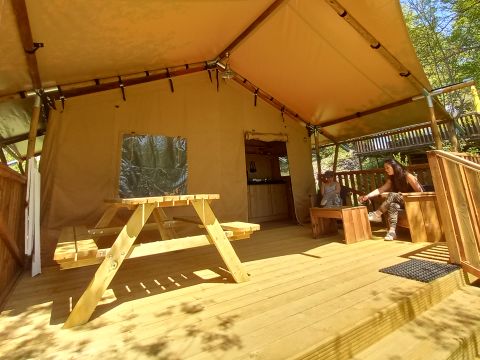 TENTE TOILE ET BOIS 4 personnes - Safari