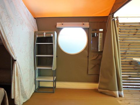Tente en toile et en bois 5 personnes - Bungalow toilé CANADA 2 chambres + terrasse couverte