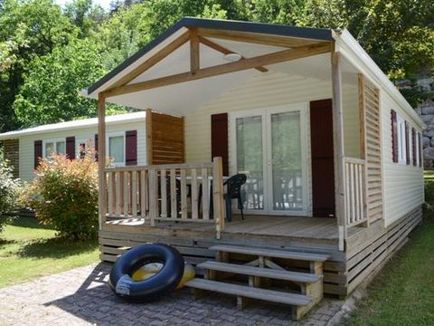 MOBILHOME 4 personnes - Résidence PEYRELADE Confort 2 chambres-terrasse couverte + TV