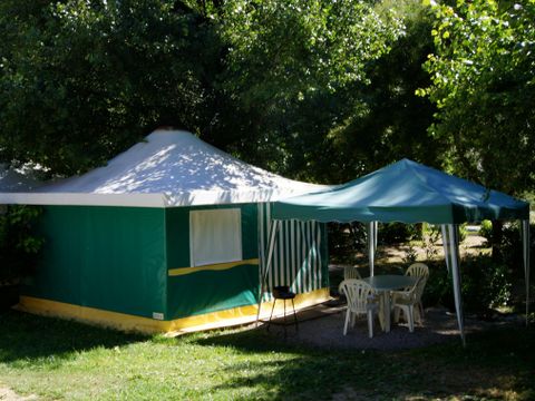 Tente en toile et en bois 4 personnes - Bengali (2 chambres)