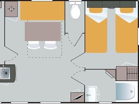 MOBILHOME 4 personnes - 2 chambres Riviera Confort - climatisation