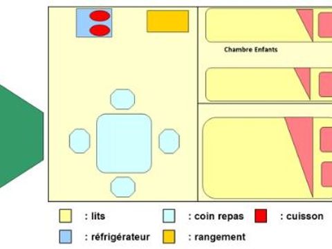 BUNGALOW TOILÉ 4 personnes - BASILIC