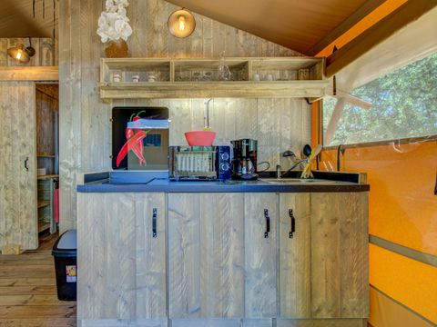 TENTE TOILE ET BOIS 6 personnes - LODGE PREMIUM BOIS et TOILE