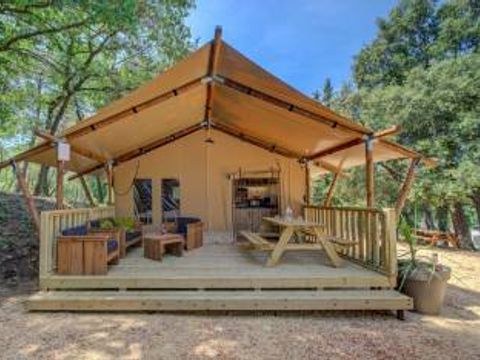 TENTE TOILE ET BOIS 4 personnes - Lodge Prémium 4 personnes