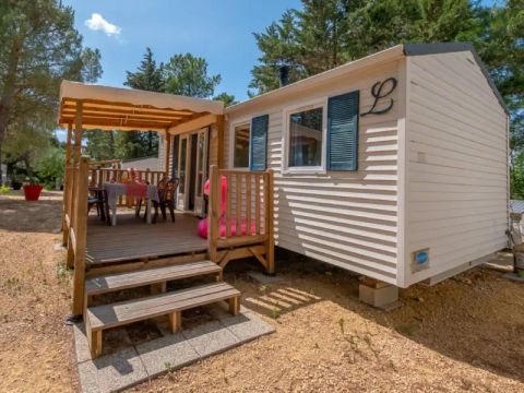 MOBILHOME 4 personnes - Mobil Home Aqua 2 ch 4 pers Terrasse Semi-Couvert