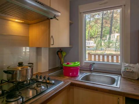 MOBILHOME 4 personnes - Aqua 2 Chambres 4 Personnes Terrasse semi-couverte TV