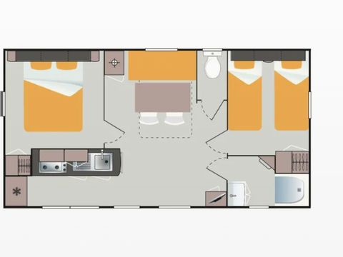 Mobilhome 5 personnes - Lavande