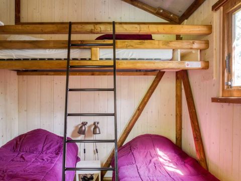 TENTE TOILE ET BOIS 5 personnes - CABANE LODGE 2 chambres
