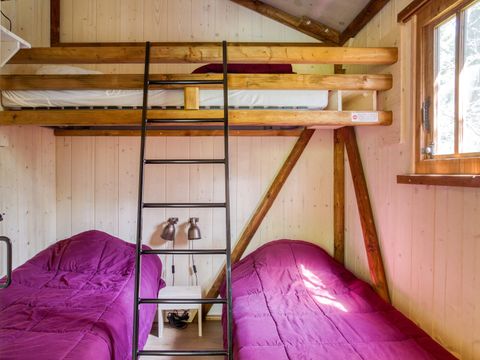 TENTE TOILE ET BOIS 5 personnes - CABANE LODGE 2 chambres