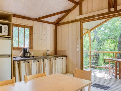 TENTE TOILE ET BOIS 5 personnes - CABANE LODGE 2 chambres